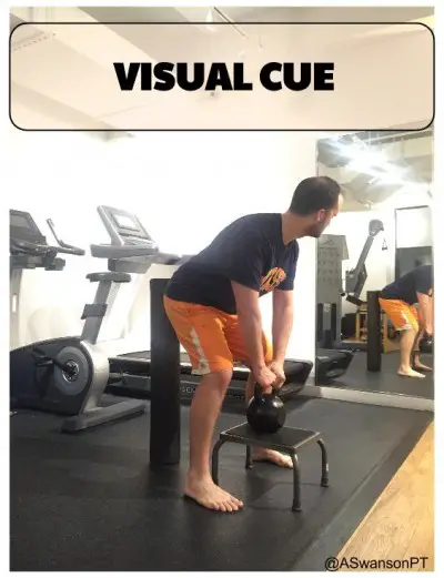 External Visual Cue using the mirror and foam roller for an external target